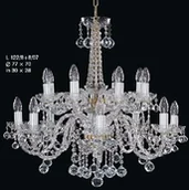 Lampy sufitowe - Elita bohemia Żyrandol kryształowy 16-ramienny - Bohemia L 122/8+8/07 - miniaturka - grafika 1