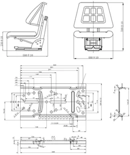 vidaXL Fotel do ciągnika z zawieszeniem, czarny - Części i akcesoria do maszyn rolniczych - miniaturka - grafika 6