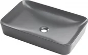 Umywalki - Deante CDS DU6S UMYWALKA TESS ANTRACYT STAWIANA NA BLAT 600x400mm - miniaturka - grafika 1