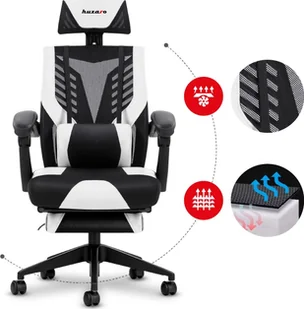 huzaro Fotel Combat 4.2 White - Fotele gamingowe - miniaturka - grafika 2