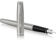 Pióra wieczne - Parker Sonnet Stainless Steel fountain Pen (grubość sprężyn f) z Palladium powlekane elementami ozdobnymi w atrakcyjnym pudełku podarunkowym 1931509 - miniaturka - grafika 1