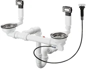 Syfony - Hansgrohe D15-11 Syfon zlewozmywakowy z przelewem stal szlachetna 43932800 - miniaturka - grafika 1