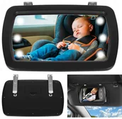 Akcesoria do fotelików - Lusterko Do Obserwacji Dziecka w Podróży 6LED O162 - miniaturka - grafika 1