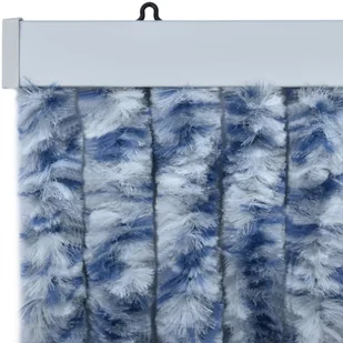 vidaXL Zasłona przeciwko owadom, niebiesko-biała, 56x200 cm, szenil vidaXL - Akcesoria do okien - miniaturka - grafika 7