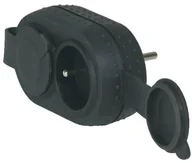 Przedłużacze i rozgałęźniki - Legrand Rozgałęźnik 2x2P Z/U IP44 czarny - miniaturka - grafika 1