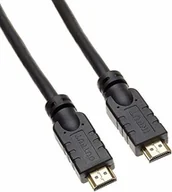 Kable - PremiumCord aktywny kabel 4 K High Speed HDMI ze wzmacniaczem 7, 5 m, kompatybilny z wideo 4K 2160P, Full HD 1080P, Deep Color, 3D, 3x ekranowany, 10, 2Gbps, pozłacane złącza, czarny kphdmer07 - miniaturka - grafika 1