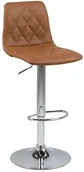 Taborety i hokery - Actona Stołek barowy Emu eko skóra brązowy - miniaturka - grafika 1