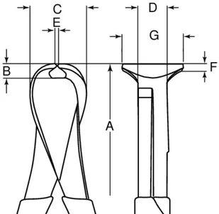 BAHCO szczypce tnące czołowe 200 mm [527 D-200] - Kombinerki i obcęgi - miniaturka - grafika 2