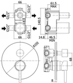 Baterie wannowe i prysznicowe - Paffoni Stick 2-drożna chrom SK018CR - miniaturka - grafika 1