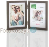 Ramki na zdjęcia - Icar Ramka podwójna, Pinia beż (na 2 zdjęcia 10x15cm) - miniaturka - grafika 1