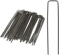 Pojemniki kuchenne - Relaxdays kotwą przyziemną, 50er Set, sfazowanych kończy, do wbijania, włóknina przeciw chwastom, 15 cm długości, 3 MM , nierdzewna, srebrny 10022830 - miniaturka - grafika 1