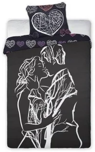Faro Pościel bawełniana 160x200 Serca Walentynkowa na walentynki Kochankowie love_kiss - Pościel - miniaturka - grafika 2