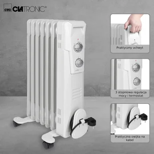 CLATRONIC Grzejnik olejowy 7 żebrowy RA 3735 - Ogrzewanie przenośne - miniaturka - grafika 4