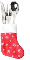 Dekoracje i nakrycia stołu na imprezę - KRASZEK Etui na sztuće i serwetki "Skarpetka Mikołaja", Kraszek, 4 szt EKWA17117D - miniaturka - grafika 1