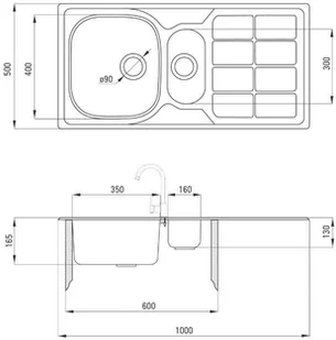 Deante stal dekor Soul ZEO351A - Zlewozmywaki - miniaturka - grafika 5