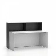 Zestawy mebli biurowych - B2B Partner Zestaw mebli biurowych single SEGMENT, 2 półki, biały / grafit 611684 - miniaturka - grafika 1