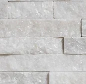 Panele ścienne i boazeria - Stegu KAMIEŃ NATURALNY PŁYTKA BIANCO 40x10CM OPK.0,43M2 BIANCO - miniaturka - grafika 1