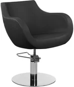 Meble fryzjerskie - Ayala Fotel fryzjerski Thomas czarny baza dysk - miniaturka - grafika 1