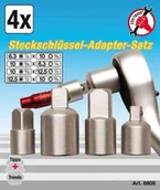 Klucze i nasadki - Kraftmann adapter, zestaw 4-częściowy, 8808 - miniaturka - grafika 1