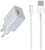 Powerbanki - DEVIA Devia ładowarka sieciowa Smart 1x USB 2,1A biała + kabel microUSB 8_2278669 - miniaturka - grafika 1
