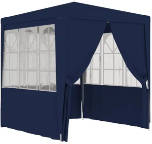 vidaXL Namiot imprezowy ze ściankami, 2,5x2,5 m, niebieski, 90 g/m - Pawilony ogrodowe - miniaturka - grafika 10
