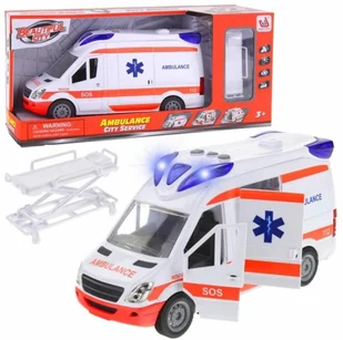 Ambulans Karetka Pogotowia Van Auto Dźwięki Nosze - Samochody i pojazdy dla dzieci - miniaturka - grafika 2