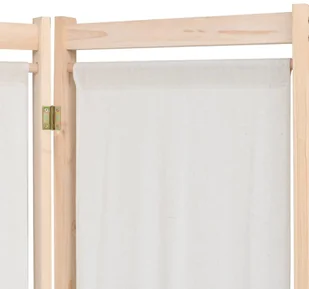 vidaXL Parawan 5-panelowy, kremowy, 200 x 170 x 4 cm, tkanina vidaXL - Parawany - miniaturka - grafika 4