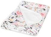 Koce i narzuty dla dzieci - Matex Kocyk bawełniany dla noworodka i niemowlaka 75x100 Ines/Kwiaty - Baby KOC INES I-37 067041 - miniaturka - grafika 1