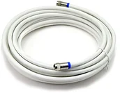 Kable - Satix Satix kabel koncentryczny 2 wtyczki typu F złącza F potrójnie ekranowane 120 dB klasa A + do satelitarnej TV kablowej 10 m biały SKK01000 - miniaturka - grafika 1