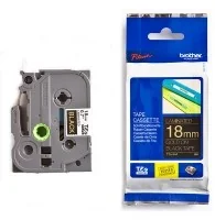 Brother taśma 18mm gold on black TZE344 - Akcesoria do kas i terminali - miniaturka - grafika 2