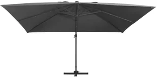 vidaXL Parasol z LED i aluminiowym słupkiem, 400x300 cm, antracyt vidaXL - Parasole ogrodowe - miniaturka - grafika 4