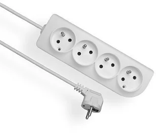 Elgotech Przedłużacz 4 gniazdowy z uziemieniem 3x1 2m Biały PSN-402 - Przedłużacze i rozgałęźniki - miniaturka - grafika 2