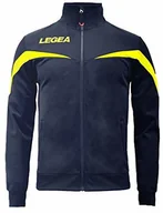 Kurtki i kamizelki sportowe męskie - Legea LEGEA Salvador F35 Relax kurtka z zamkiem błyskawicznym dla dorosłych, niebieska/żółta, XS M1160 - miniaturka - grafika 1