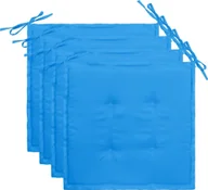 Pozostałe meble ogrodowe - vidaXL Poduszki na krzesła ogrodowe 4 szt. niebieskie 50x50x4 cm  314046 - miniaturka - grafika 1