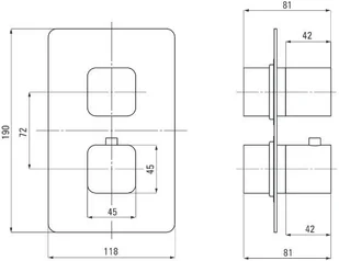 Deante Bateria wannowo-prysznicowa podtynkowa termostatyczna do BOXA chrom BXY_0ECT - Baterie podtynkowe - miniaturka - grafika 6