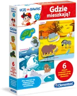 Gry planszowe - Clementoni Gdzie mieszkają$26 - miniaturka - grafika 1
