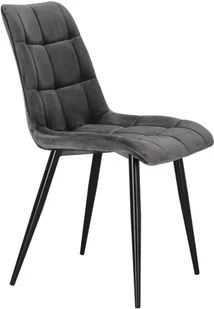 Intesi Krzesło Plaid szare/ czarne nogi - Krzesła - miniaturka - grafika 3