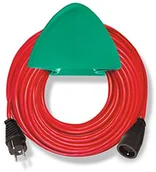 Pozostałe oświetlenie - Brennenstuhl 1167511 Verlängerungskabel 15 m H05VV-F 3 g1,5 z uchwytem ściennym Czerwony 1167511 - miniaturka - grafika 1