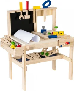 Mamabrum Drewniany zestaw majsterkowicza XXL - 75 elementów + pas narzędziowy WORKBENCH GYT1863 - Mały majsterkowicz - miniaturka - grafika 24