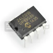 Podzespoły elektroniczne - Pamięć EEPROM 1kb I2C 24LC01B-I/P UCC-04744 - miniaturka - grafika 1