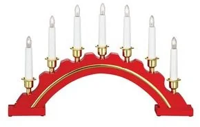 Markslöjd 700447 - Świecznik świąteczny CELINE 7xE10/3W/230V czerwony - Oświetlenie świąteczne - miniaturka - grafika 3