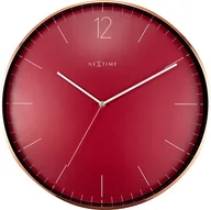 Zegary - Nextime Zegar ścienny Essential XXL miedziano-czerwony 3258RO - miniaturka - grafika 1