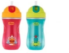 Chicco Kubek niekapek termiczny ze słomką 266 ml : Kolor - Niebieski - Kubki dla dzieci - miniaturka - grafika 2