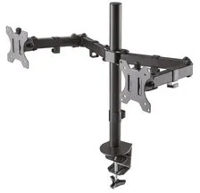 NewStar Uchwyt biurkowy na dwa monitory 10-32 FPMA-D550DBLACK TLNSTLAFD550DBL - Uchwyty do monitorów - miniaturka - grafika 3