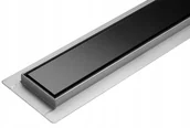 Akcesoria do armatury i ceramiki - Odpływ Liniowy 80 CM Szklany Hartowany Czarny - miniaturka - grafika 1