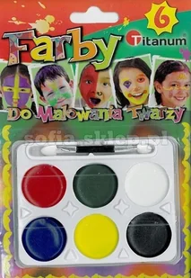 Titanum Farby Do Malowania Twarzy TITANUM 6 Kolorów - Farby i media malarskie - miniaturka - grafika 2