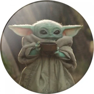 PopSockets PopSockets PopGrip - Rozkładany uchwyt i podstawka do telefonów oraz tabletów z wymiennymi krążkami PopTops - The Child Cup (Baby Yoda) 101409 - Uchwyty samochodowe do telefonów - miniaturka - grafika 2