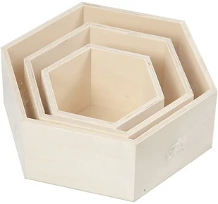 Creativ Company A S Pudełka, Sześciokąty - Decoupage - miniaturka - grafika 4