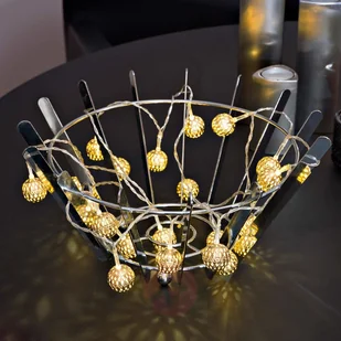 KonstSmide Łańcuch świetlny LED z małymi metal. kulkami - Oświetlenie świąteczne - miniaturka - grafika 3