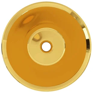 VidaXL Umywalka, 42 x 14 cm, ceramiczna, złota 143494         VidaXL VidaXL - Umywalki - miniaturka - grafika 3